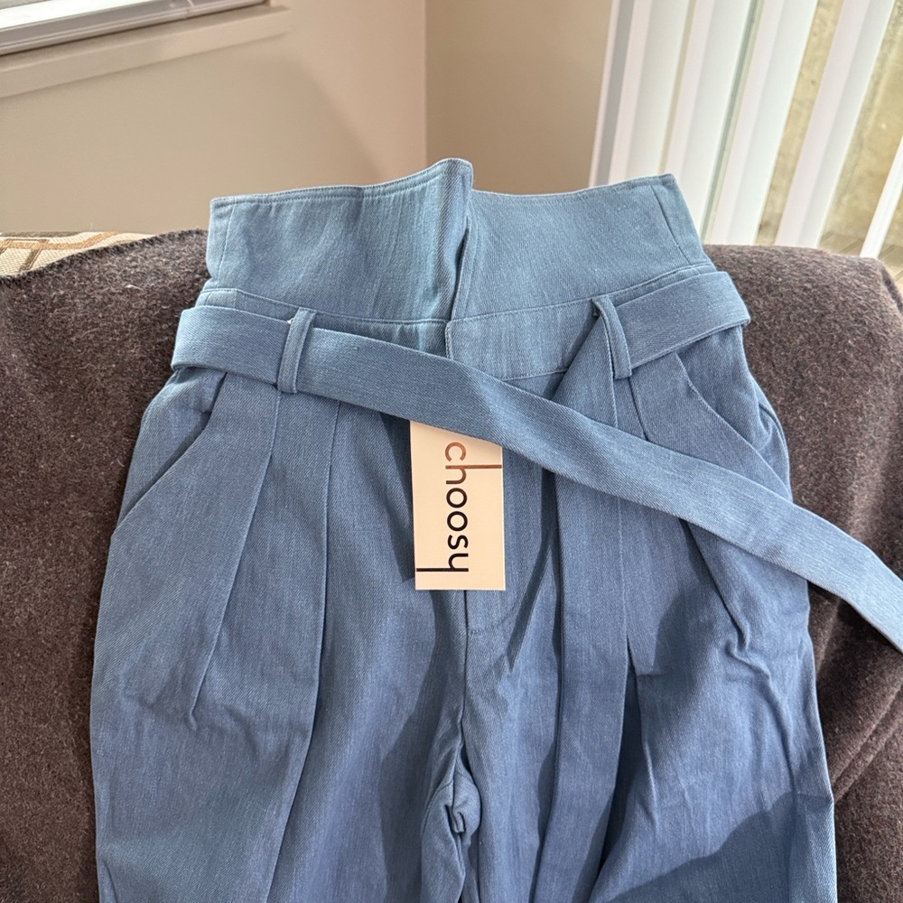 Choosy Blue High-Waisted Pants